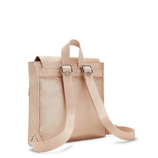 Sacs À Dos Kipling Dannie Metallic Small Beige | FR 1669LI